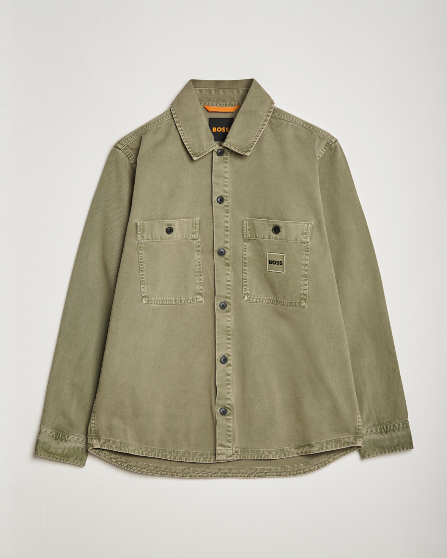 Herre | Skjorter | BOSS ORANGE | Locky Pocket Overshirt Pastel Green