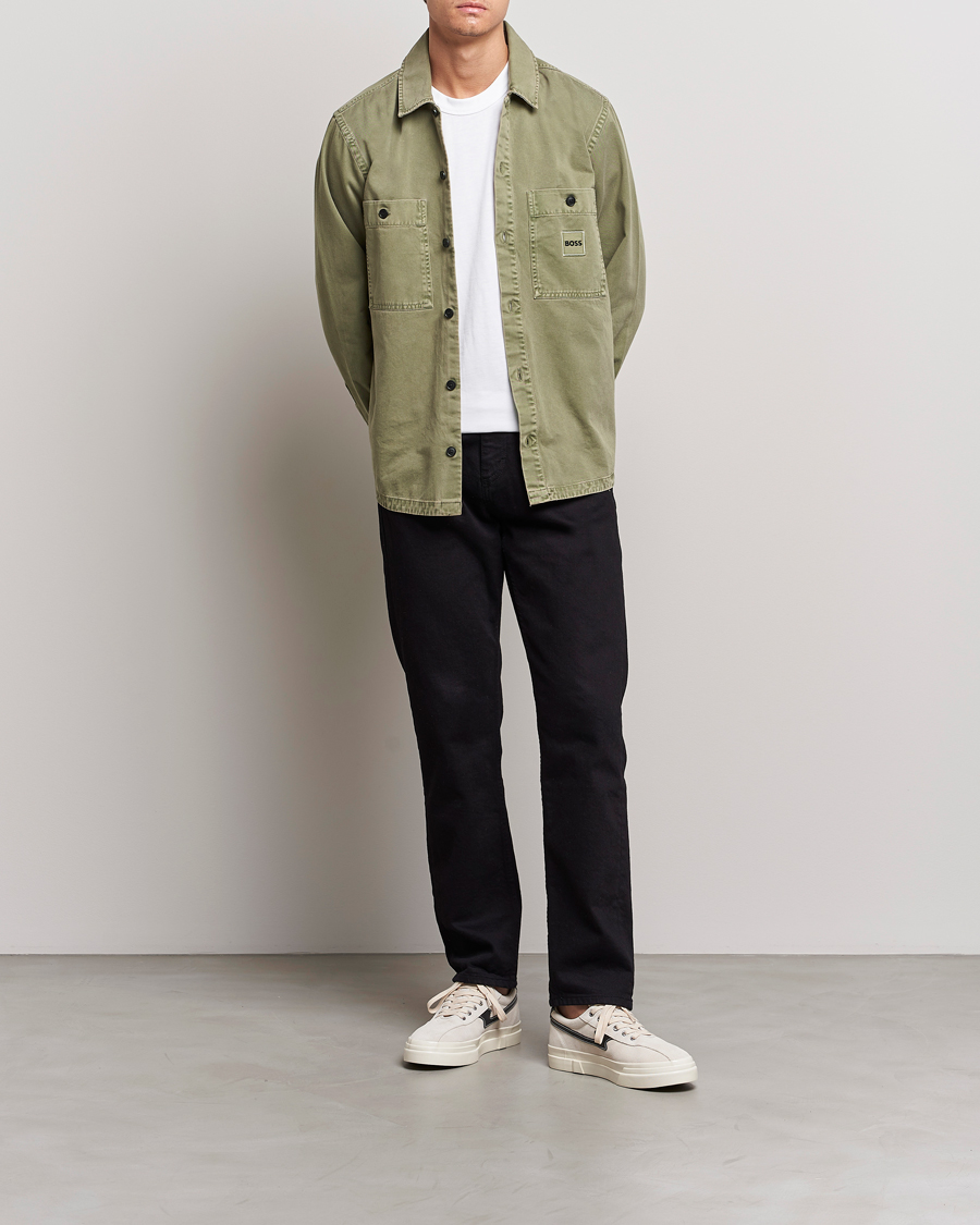 Herre | Skjorter | BOSS ORANGE | Locky Pocket Overshirt Pastel Green