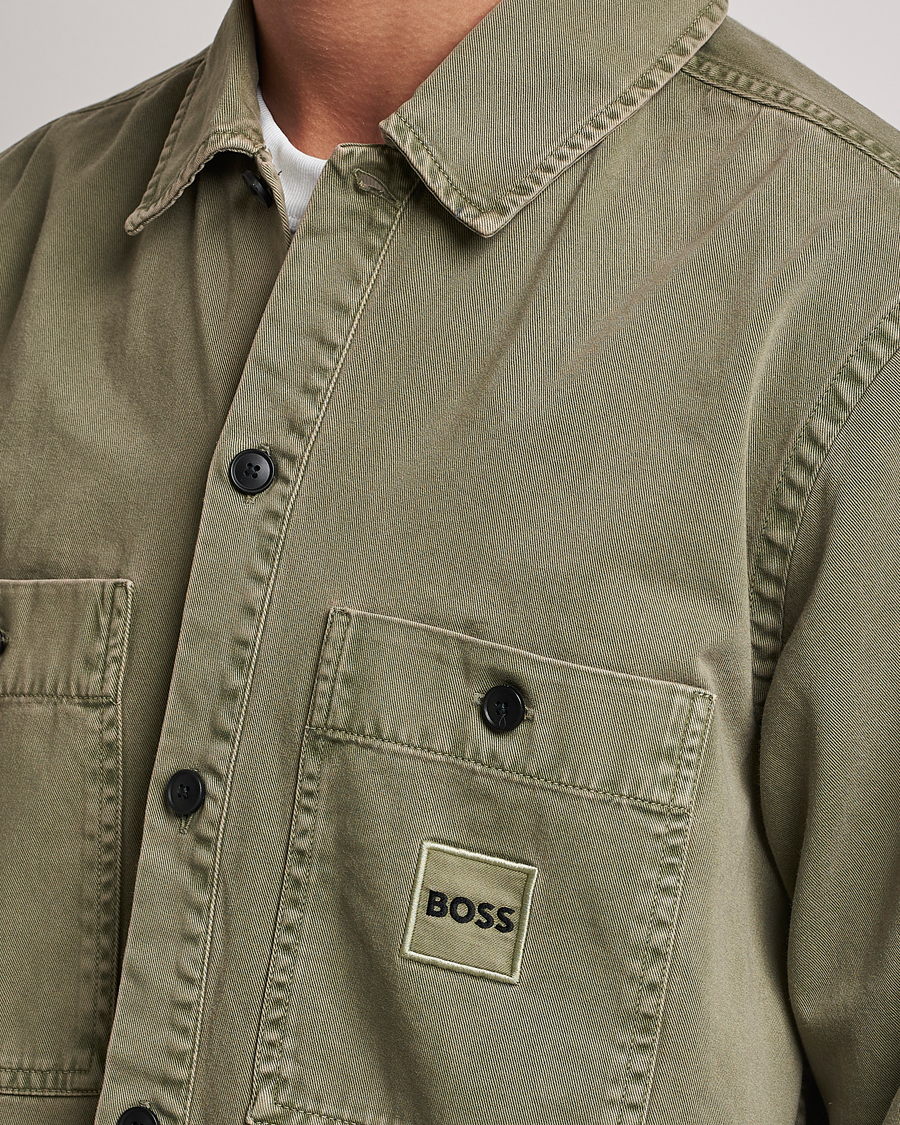 Herre | Skjorter | BOSS ORANGE | Locky Pocket Overshirt Pastel Green