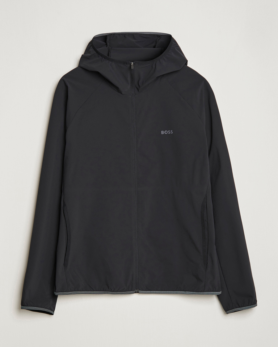 Herre | Jakker | BOSS GREEN | Cush Shell Hoodie Jacket Black