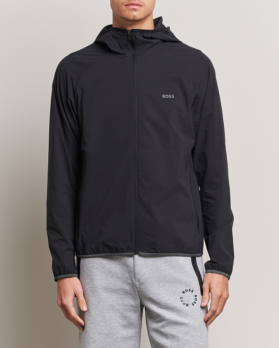 Herre | Jakker | BOSS GREEN | Cush Shell Hoodie Jacket Black