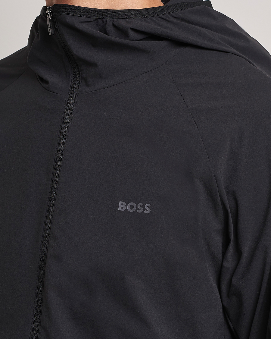 Herre | Jakker | BOSS GREEN | Cush Shell Hoodie Jacket Black