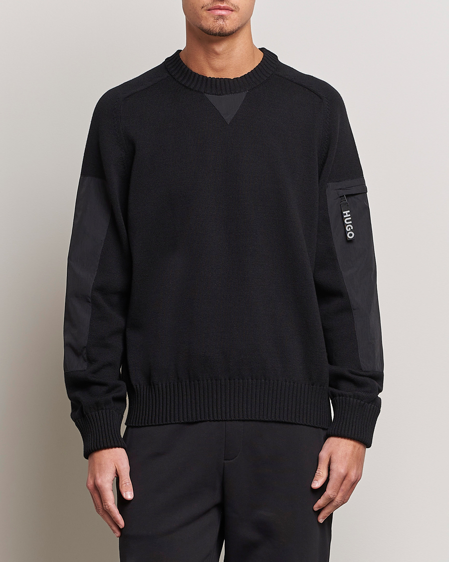 Herre | HUGO | HUGO | Sutil Knitted Sweater Black