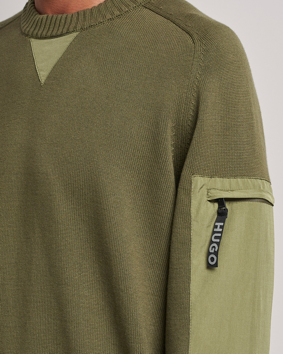 Herre | Gensere | HUGO | Sutil Knitted Sweater Khaki