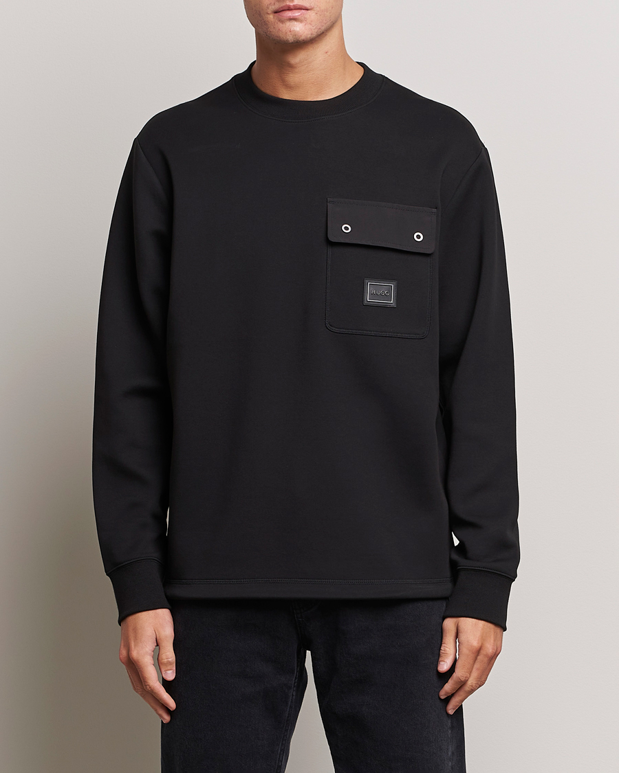 Herre | Gensere | HUGO | Dhaluli Pocket Crew Neck Sweatshirt Black