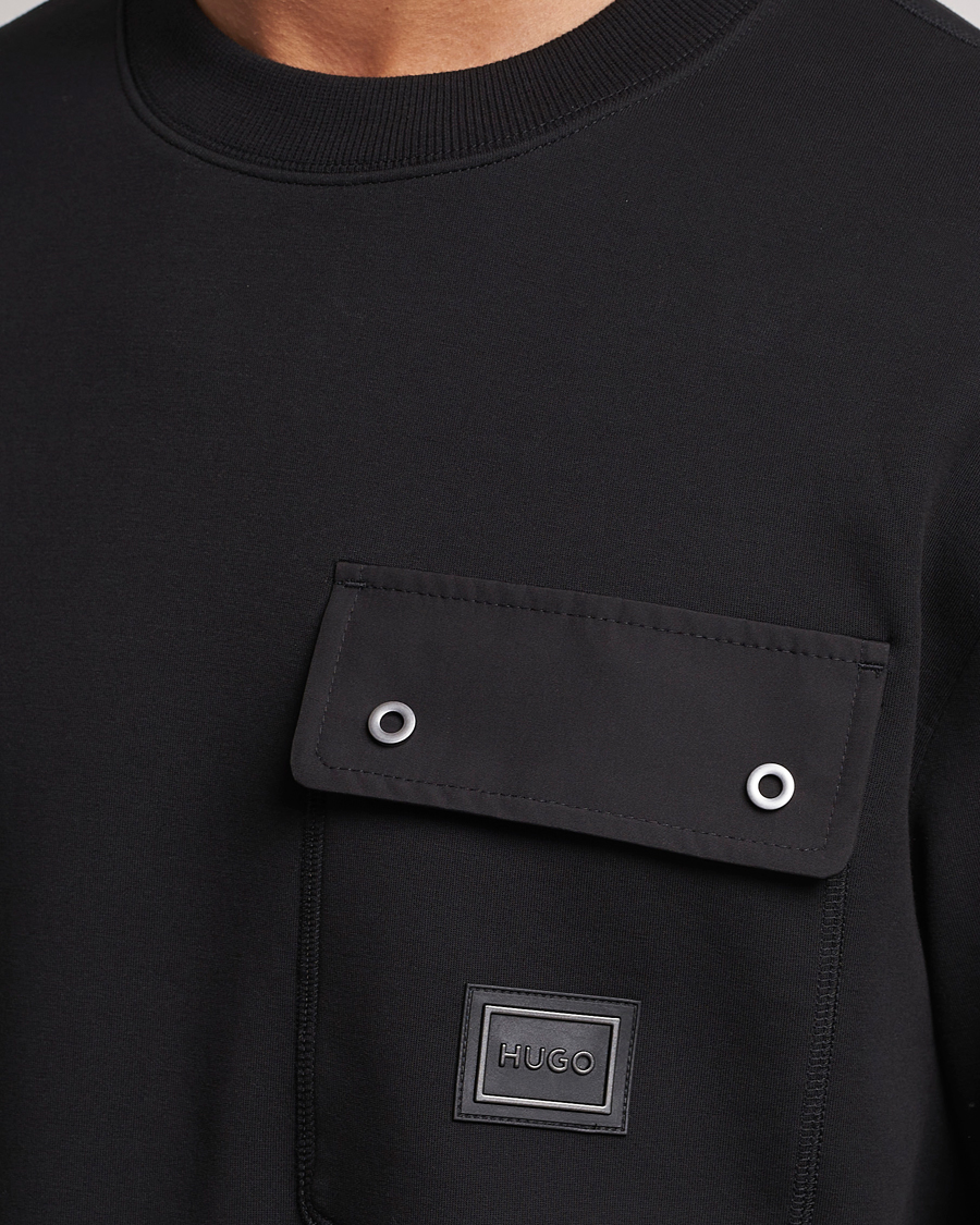Herre | Gensere | HUGO | Dhaluli Pocket Crew Neck Sweatshirt Black