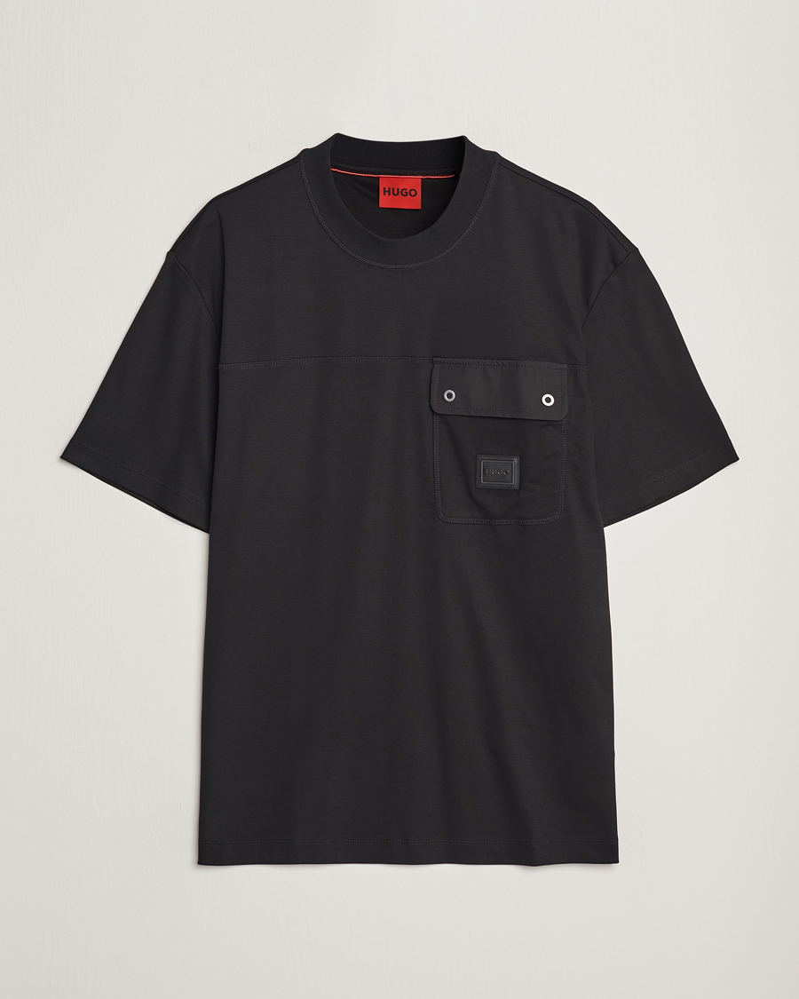 Herre | T-Shirts | HUGO | Dyans Crew Neck Pocket T-Shirt Black