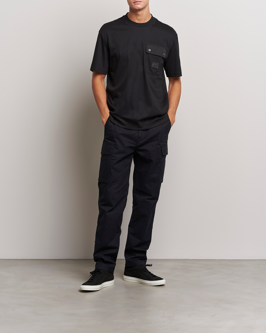 Herre | T-Shirts | HUGO | Dyans Crew Neck Pocket T-Shirt Black