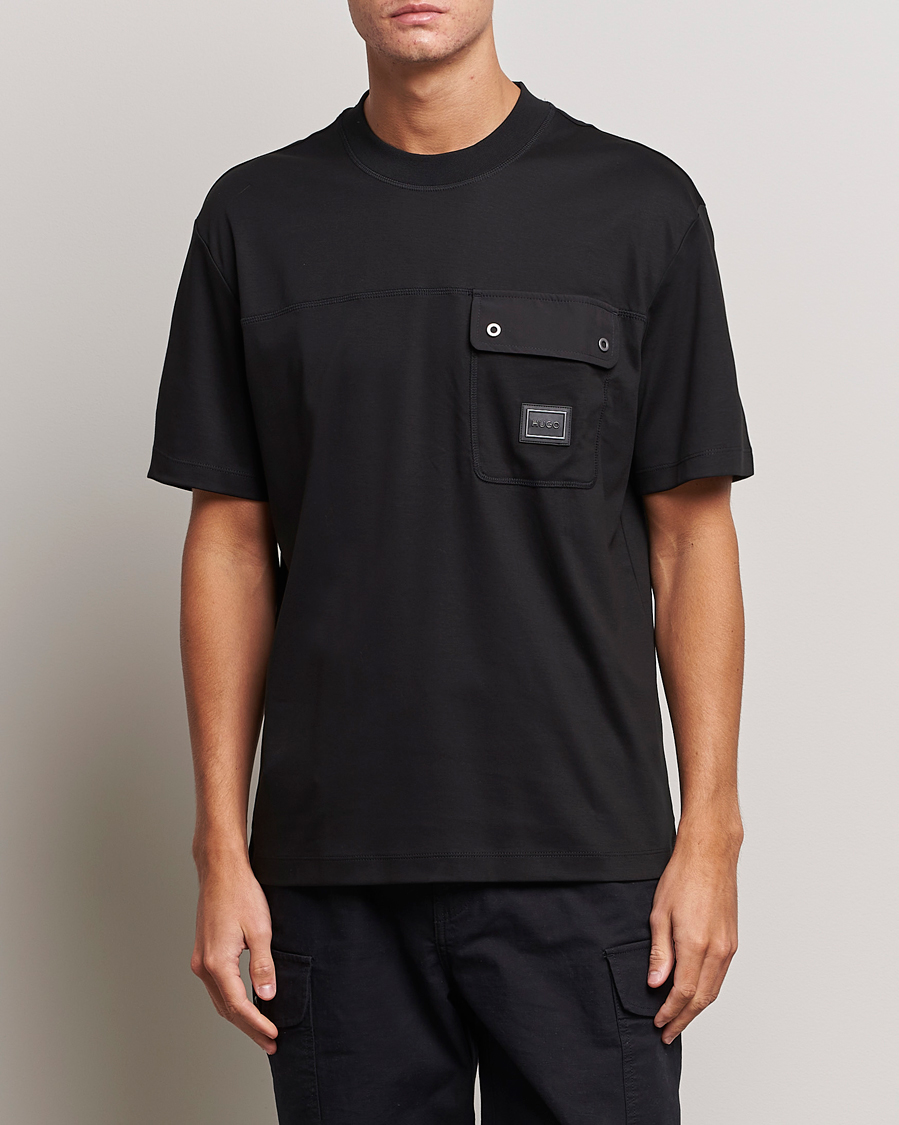 Herre | HUGO | HUGO | Dyans Crew Neck Pocket T-Shirt Black