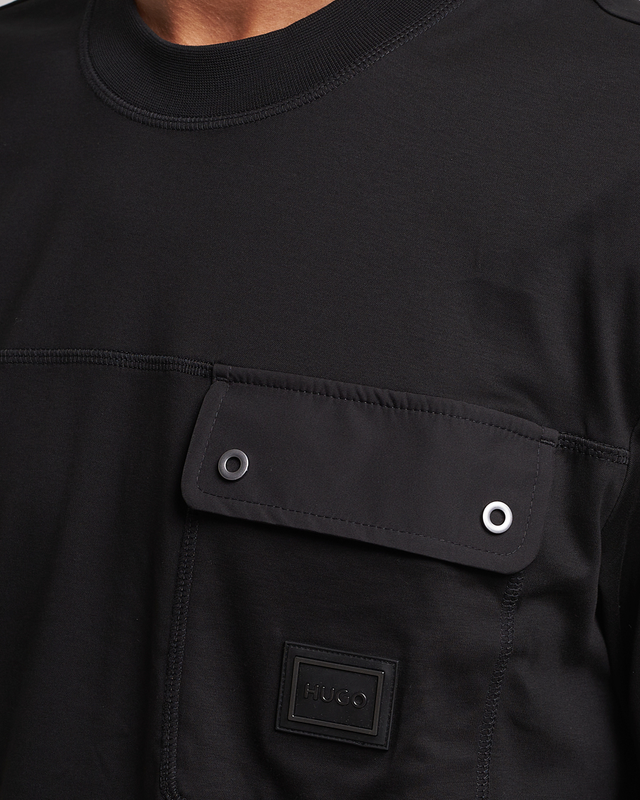 Herre | T-Shirts | HUGO | Dyans Crew Neck Pocket T-Shirt Black