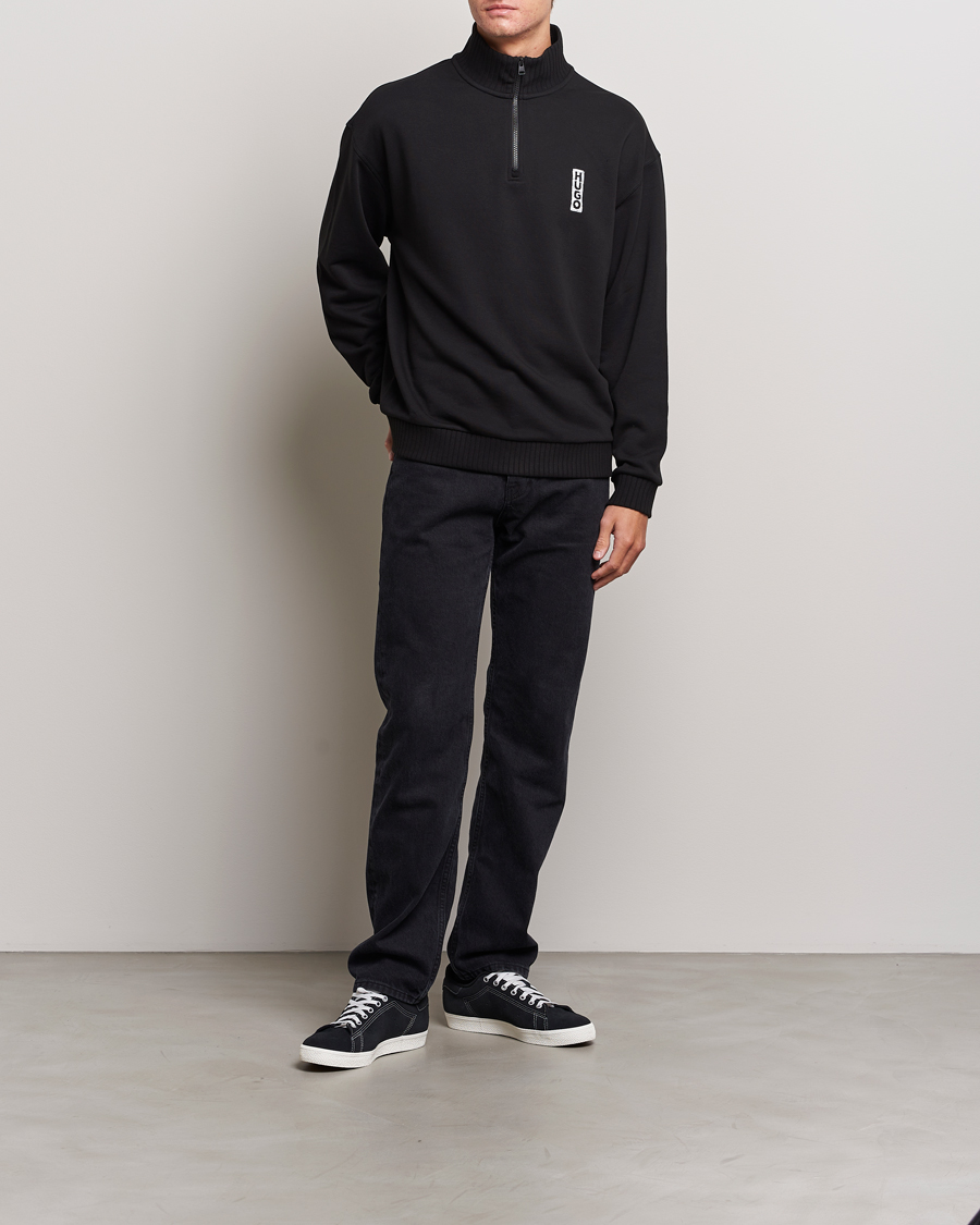 Herre | Gensere | HUGO | Dutzagata Logo Half Zip Sweater Black