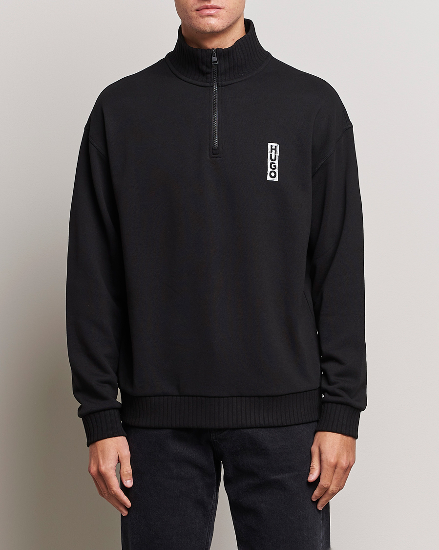 Herre | Gensere | HUGO | Dutzagata Logo Half Zip Sweater Black