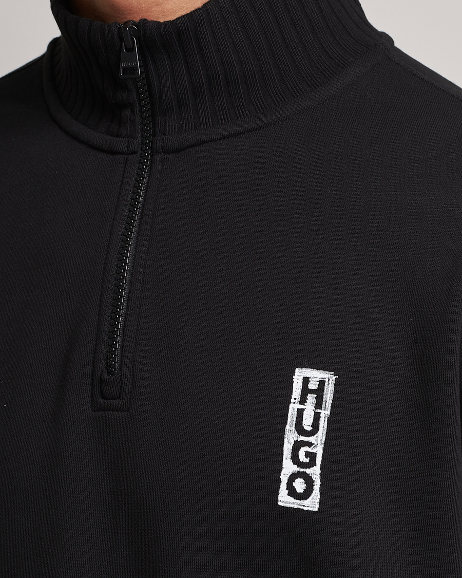 Herre | Gensere | HUGO | Dutzagata Logo Half Zip Sweater Black