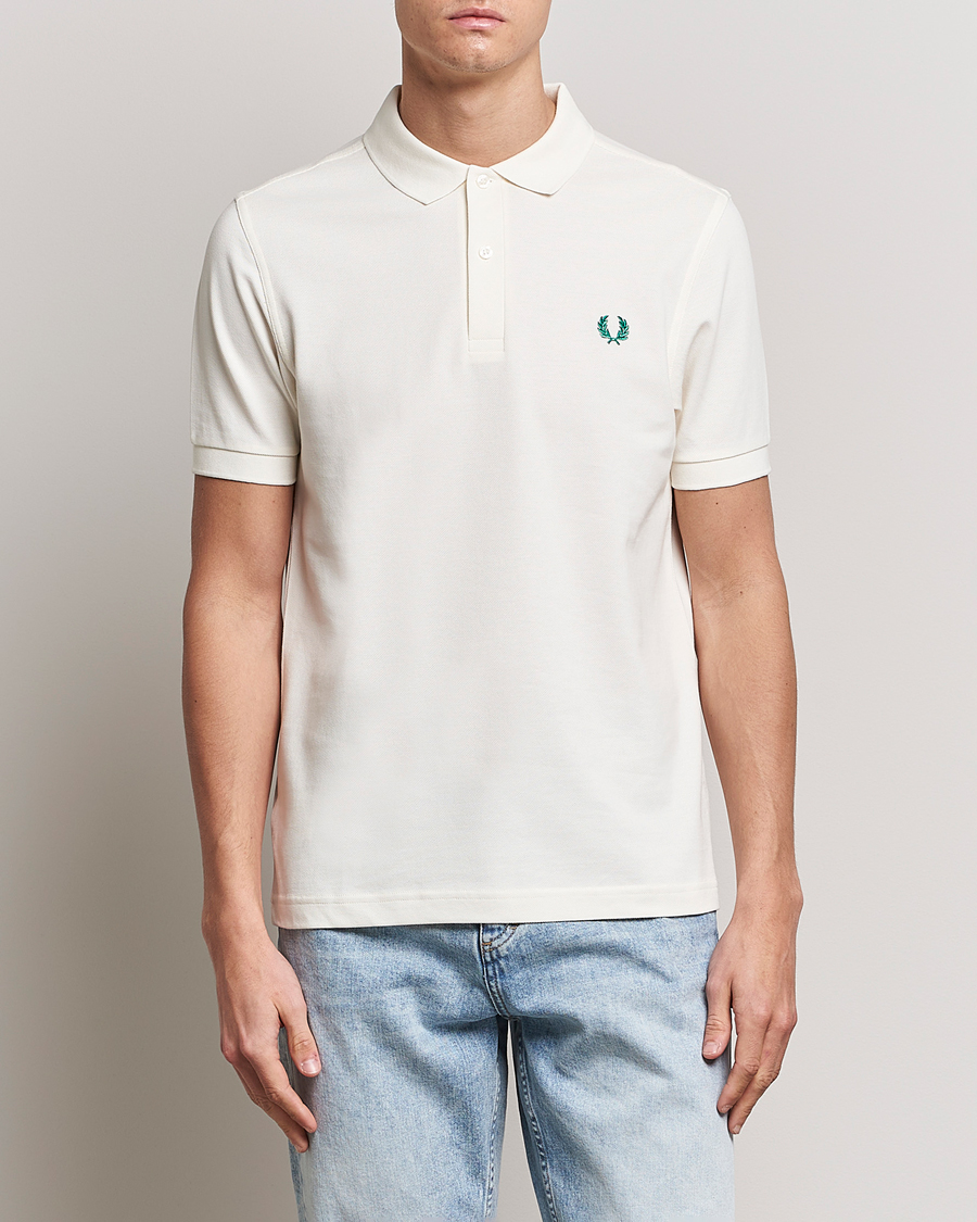 Herre | Pikéer | Fred Perry | Plain Polo Shirt Light Ecru