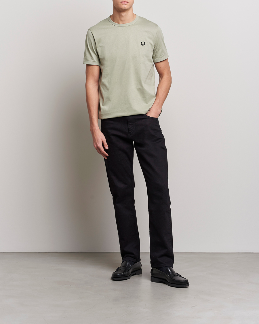 Herre | T-Shirts | Fred Perry | Ringer Cotton T-Shirt Seagrass