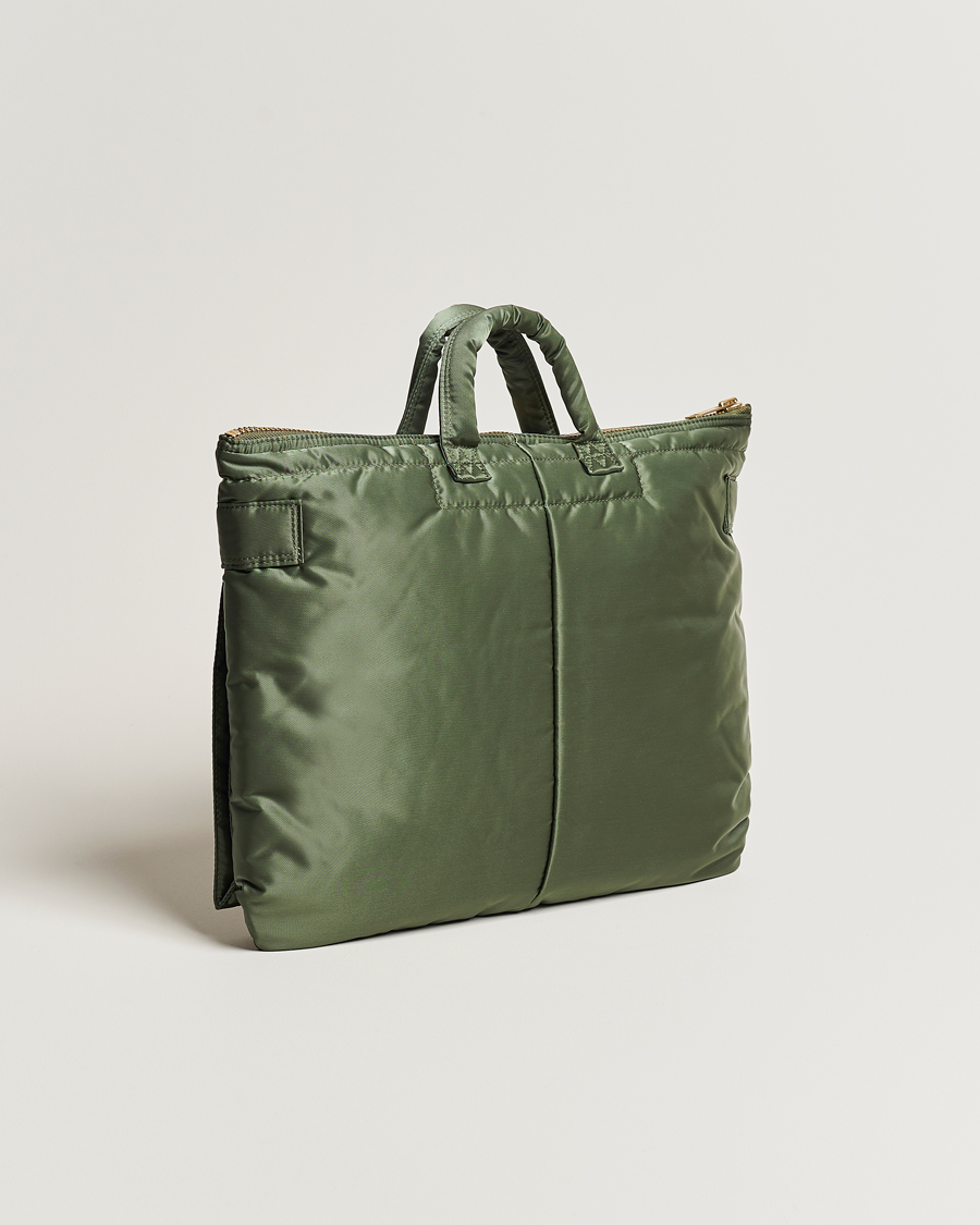 Herre | Porter-Yoshida & Co. Tanker Short Helmet Bag Sage Green | Porter-Yoshida & Co. | Tanker Short Helmet Bag Sage Green