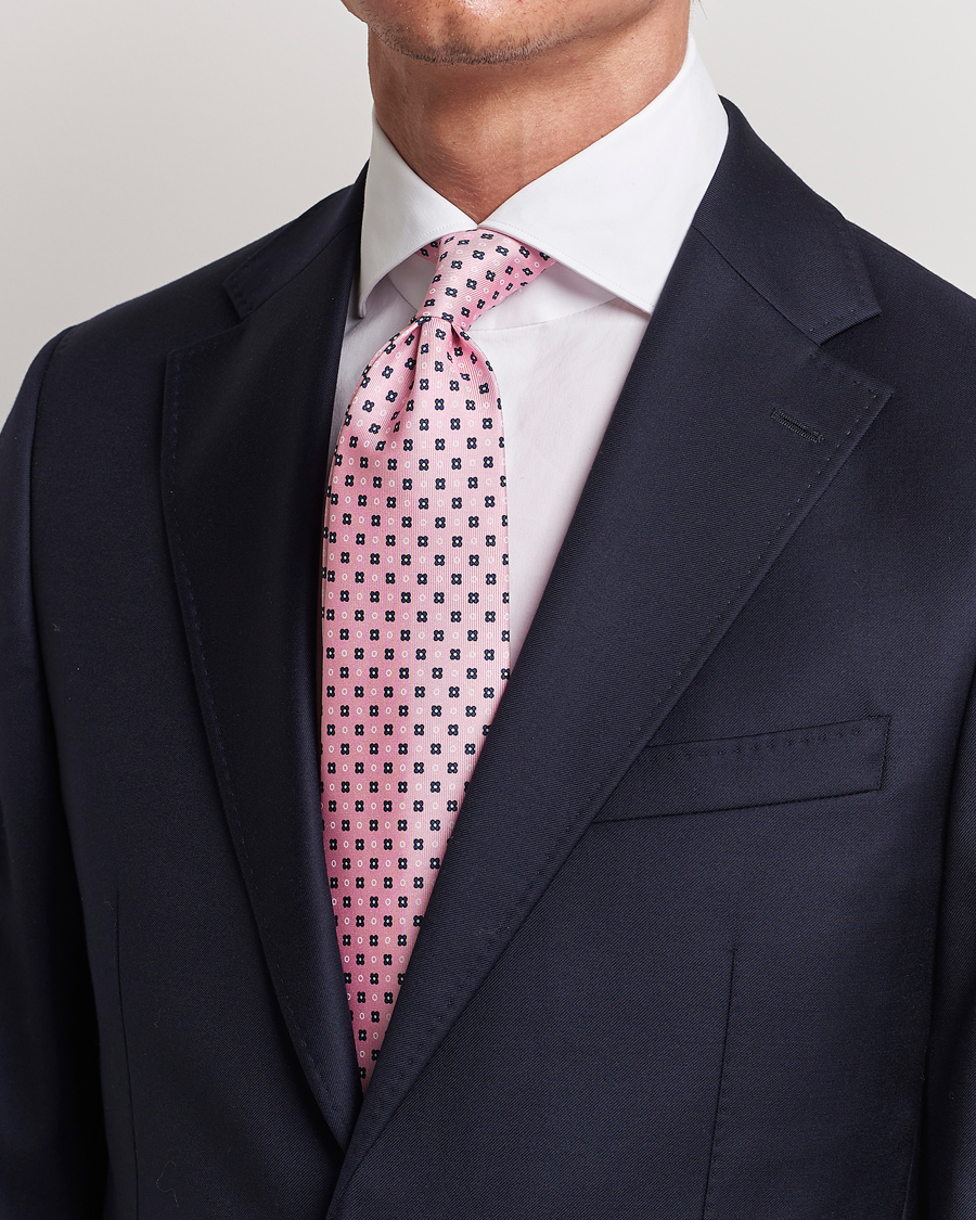 Herre | Assesoarer | E. Marinella | 3-Fold Printed Silk Tie Pink