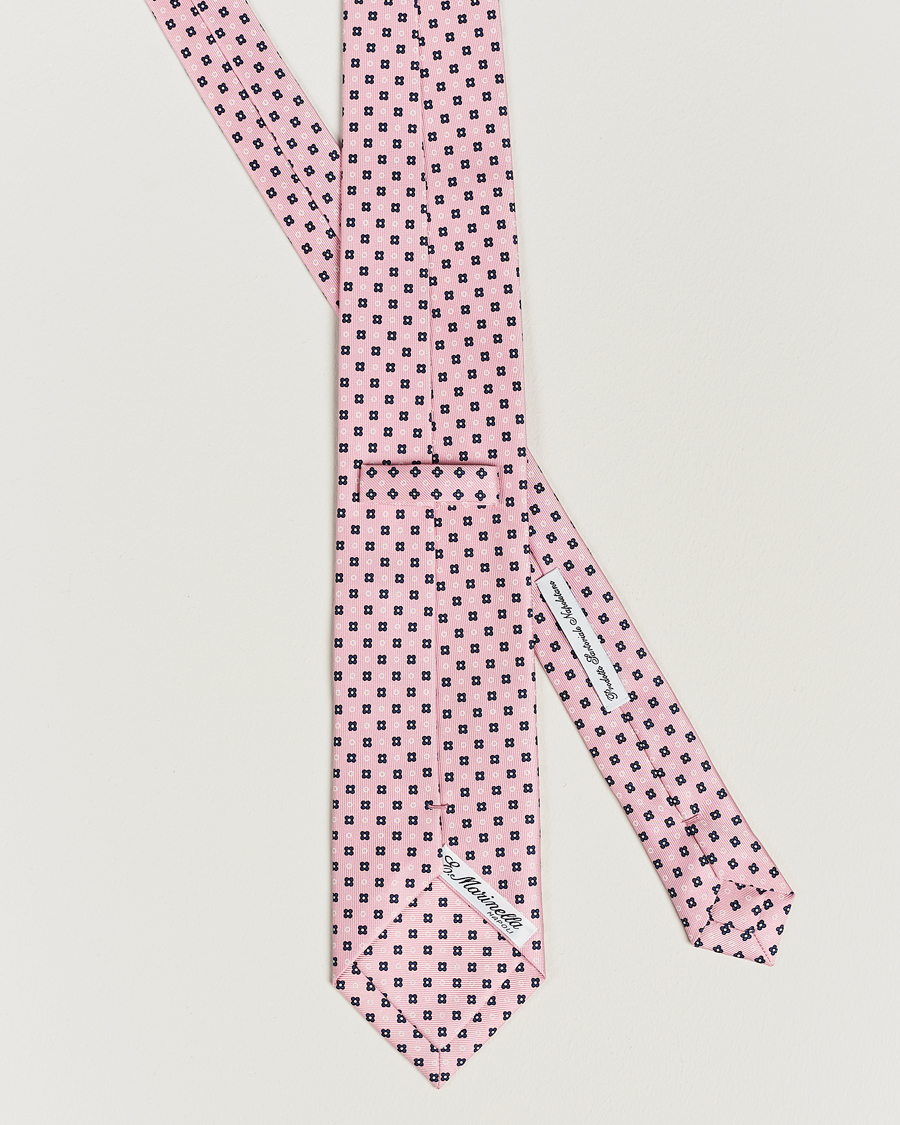 Herre | Slips | E. Marinella | 3-Fold Printed Silk Tie Pink