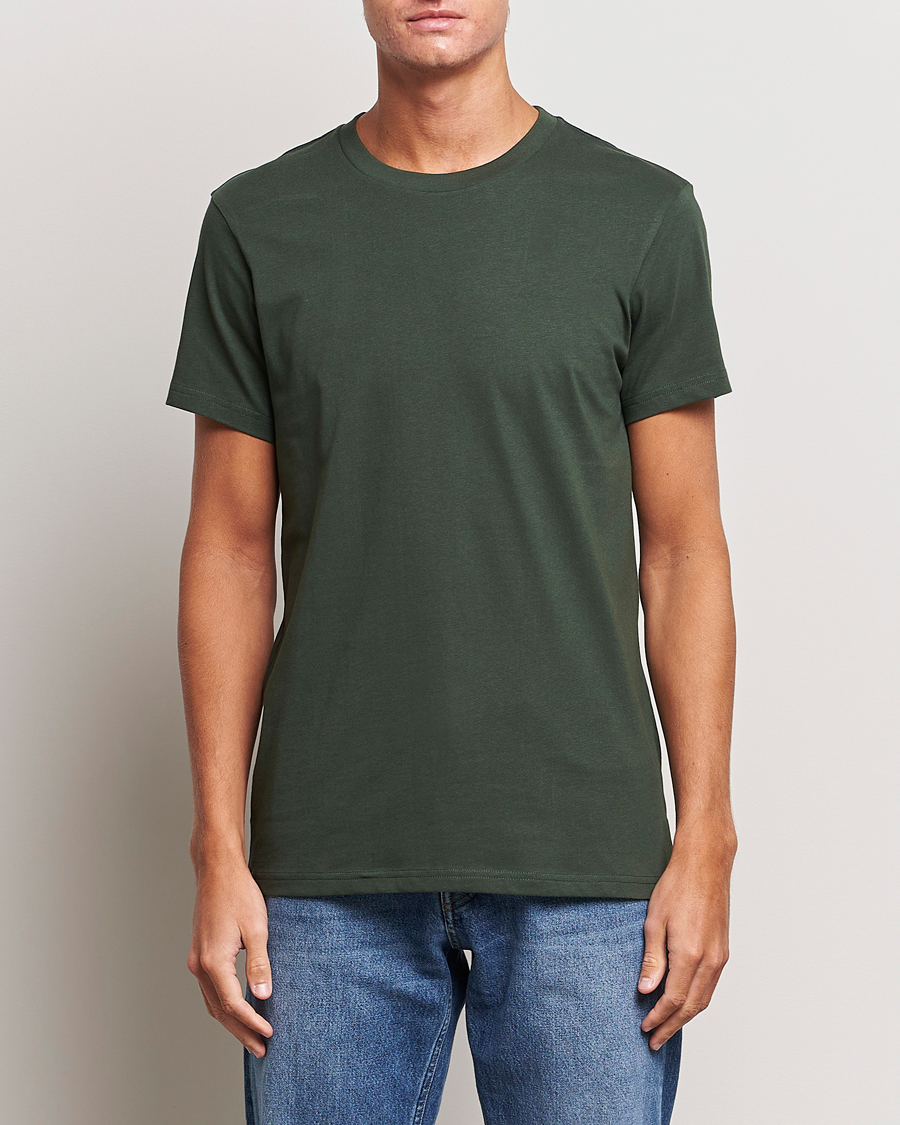 Herre |  | Bread & Boxers | Heavy Cotton Crew Neck T-shirt Forest Green