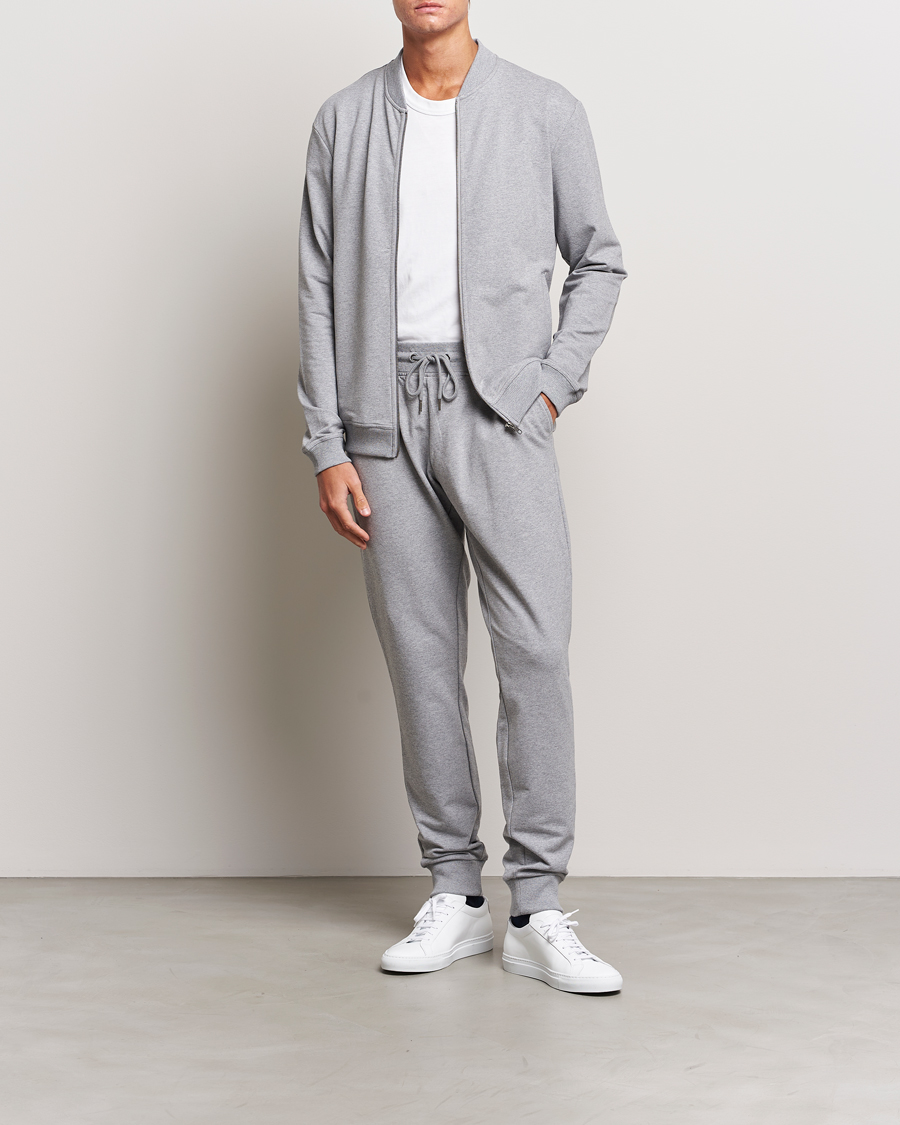 Herre | Gensere | Bread & Boxers | Loungewear Full Zip Sweater Grey Melange
