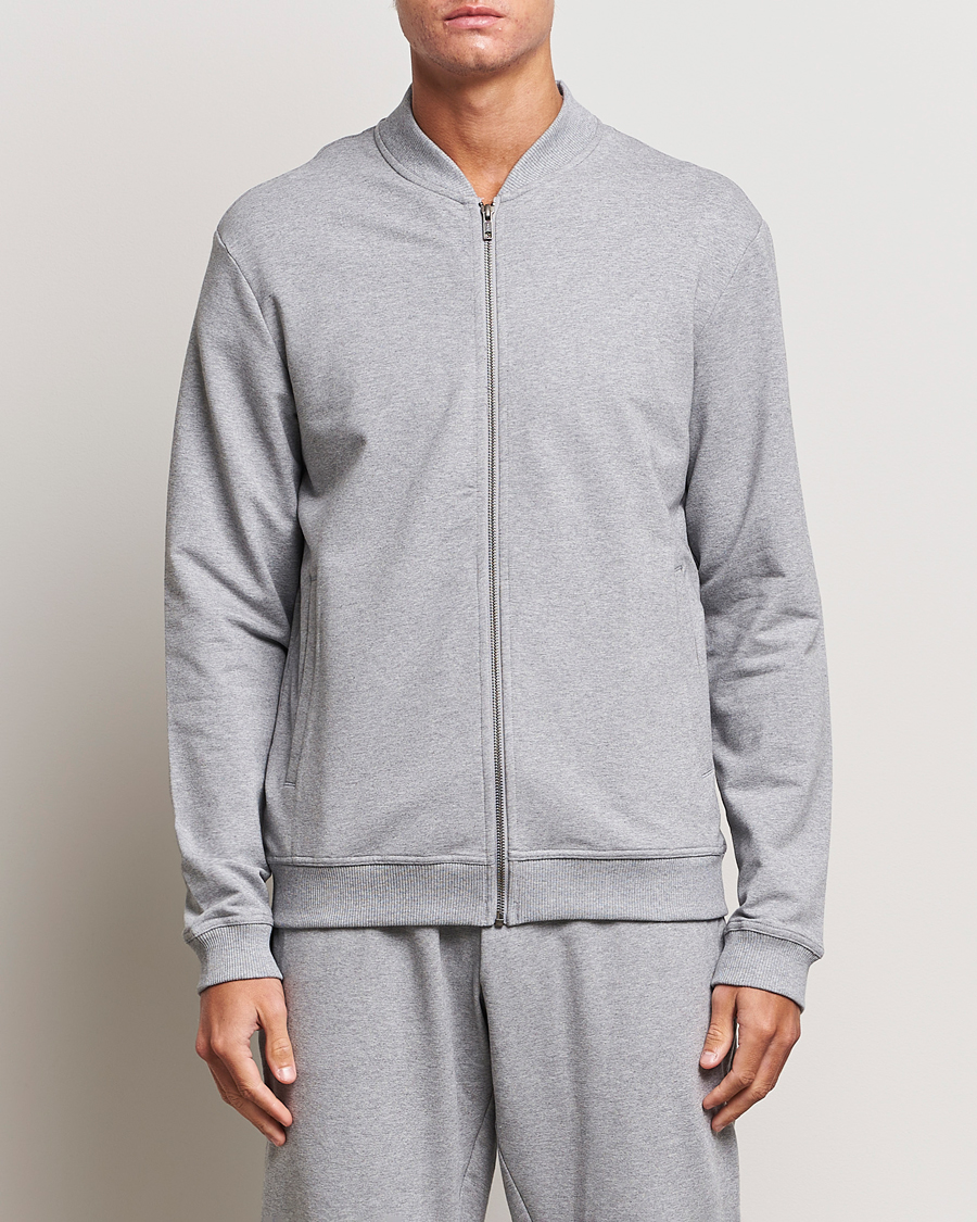 Herre | Gensere | Bread & Boxers | Loungewear Full Zip Sweater Grey Melange