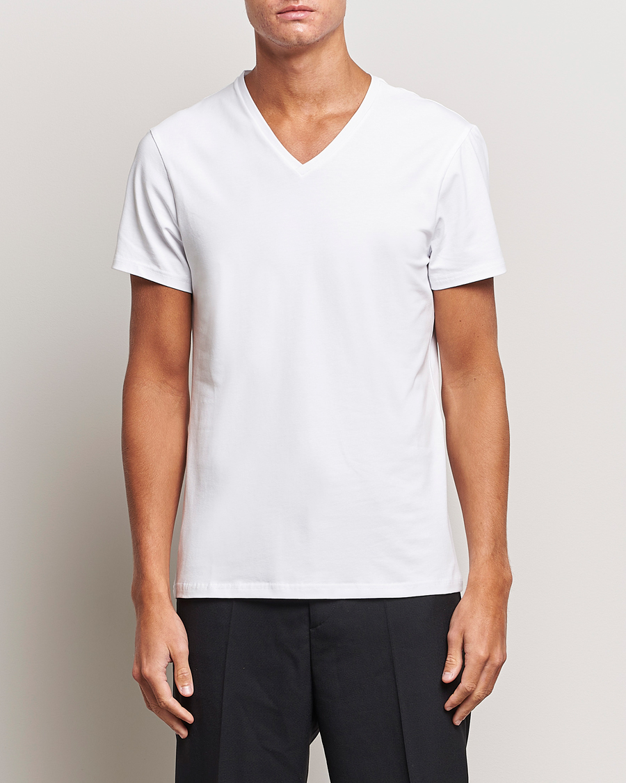 Herre | Snart på lager | Bread & Boxers | 2-Pack V-Neck T-Shirt White