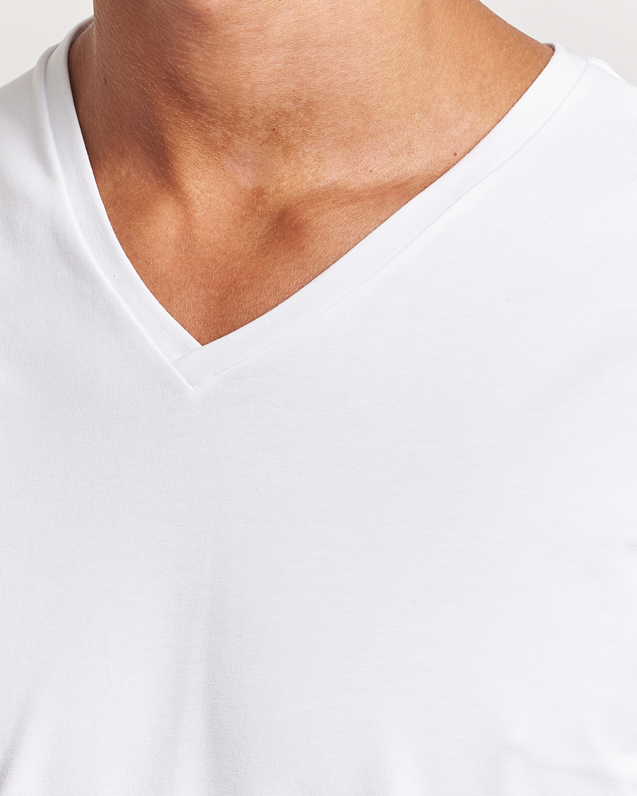 Herre | T-Shirts | Bread & Boxers | 2-Pack V-Neck T-Shirt White