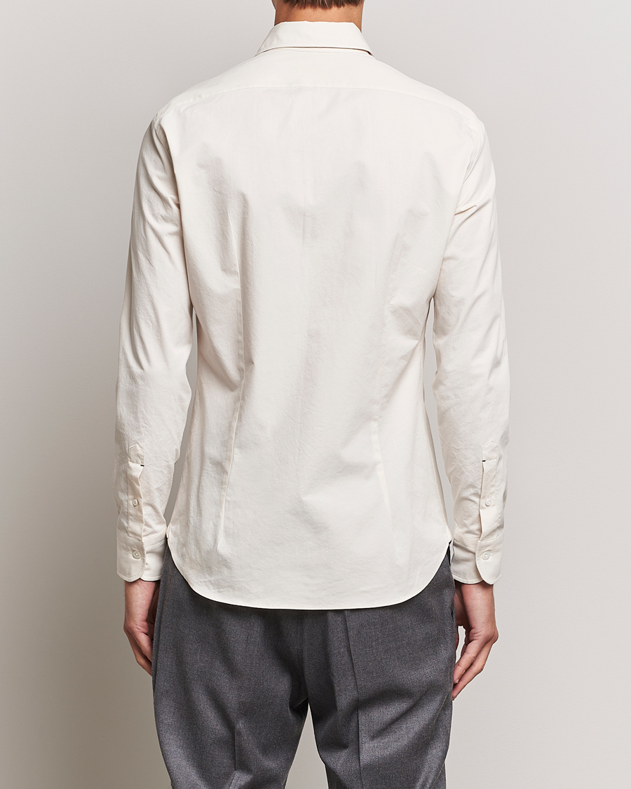 Herre | Skjorter | Mazzarelli | Soft Twill Cotton Shirt White