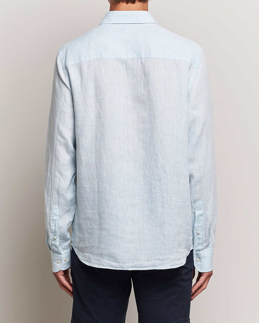 Herre | Skjorter | J.Lindeberg | Reg Fit Linen Melange Shirt Dream Blue