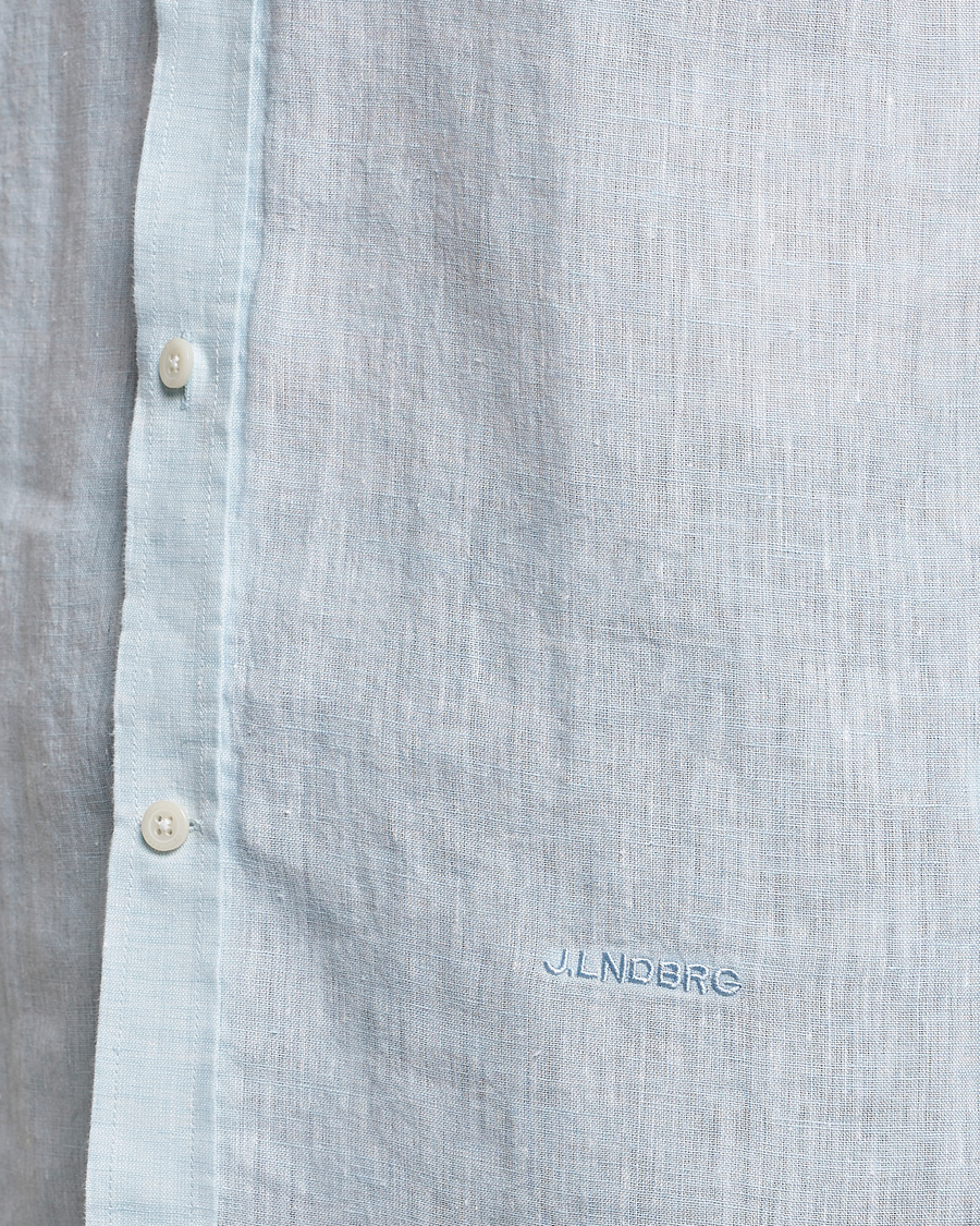 Herre | Skjorter | J.Lindeberg | Reg Fit Linen Melange Shirt Dream Blue