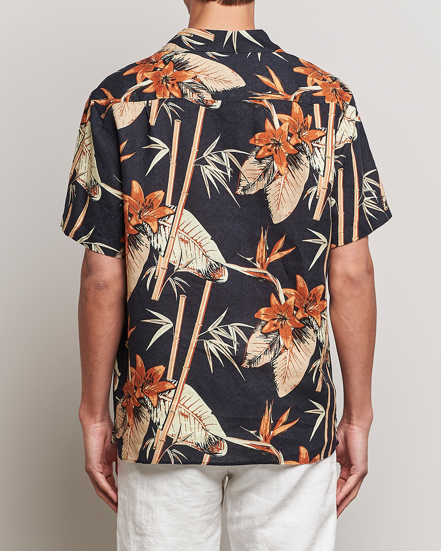 Herre | Skjorter | J.Lindeberg | Elio Tropical Print Short Sleeve Shirt Navy