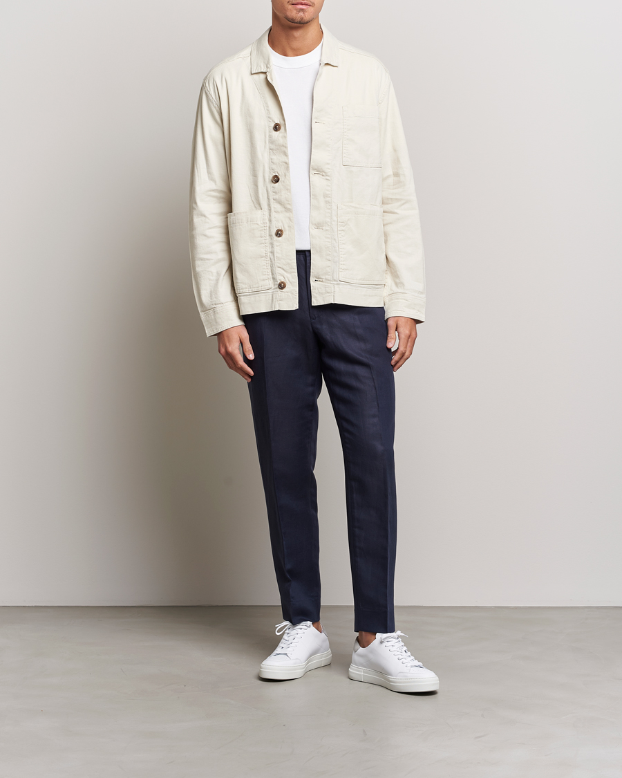 Herre | Bukser | J.Lindeberg | Baron Tencel/Linen Trousers Navy