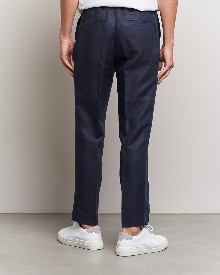 Herre | Bukser | J.Lindeberg | Baron Tencel/Linen Trousers Navy