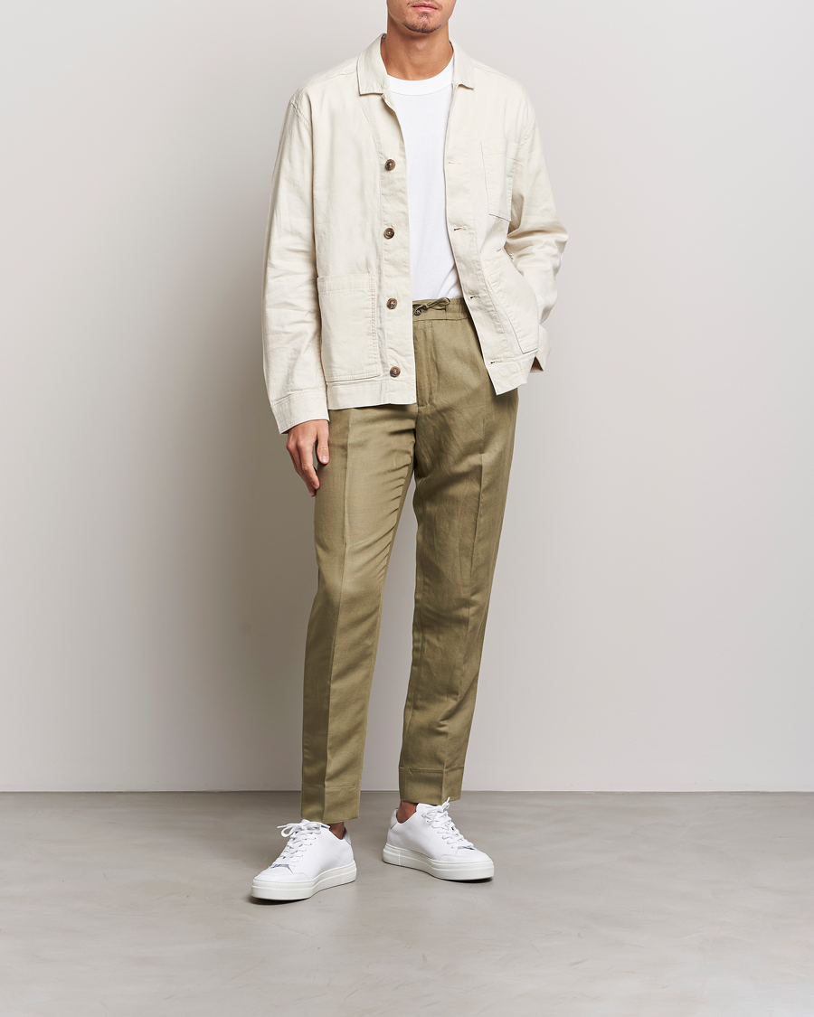 Herre | Bukser | J.Lindeberg | Baron Tencel/Linen Trousers Aloe