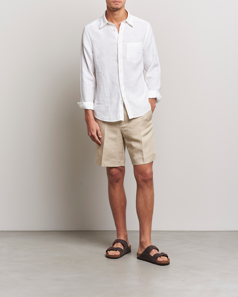 Herre | Shorts | J.Lindeberg | Baron Tencel/Linen Shorts Safari Beige