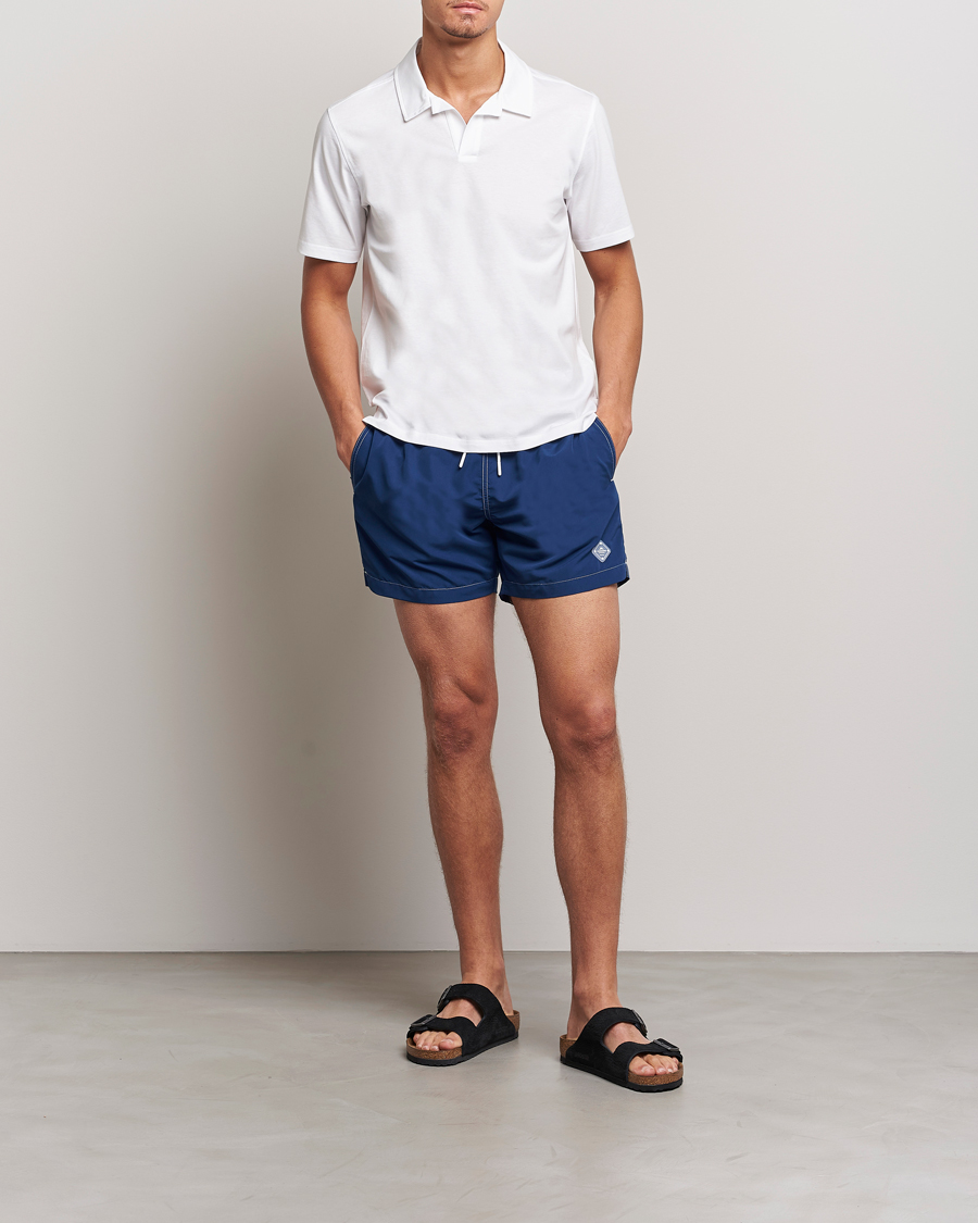 Herre | Badeshorts | J.Lindeberg | Banks Solid Swimshorts Midnight Blue