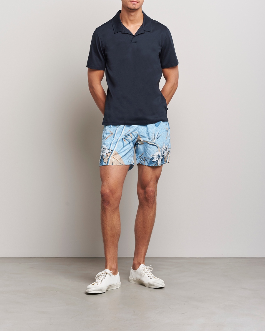 Herre | Badeshorts | J.Lindeberg | Banks Tropical Swimshorts Dream Blue
