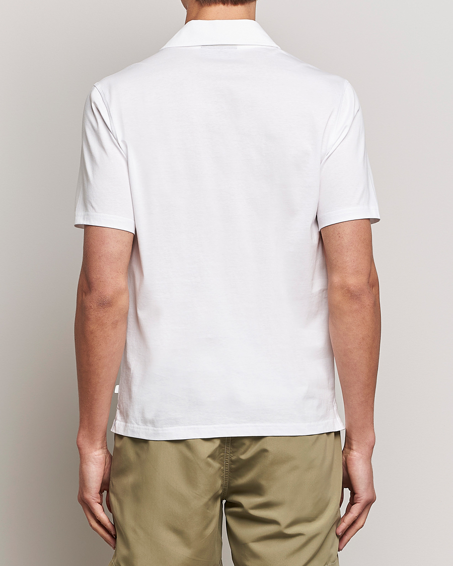 Herre | Pikéer | J.Lindeberg | Asher Open Collar Polo Shirt White