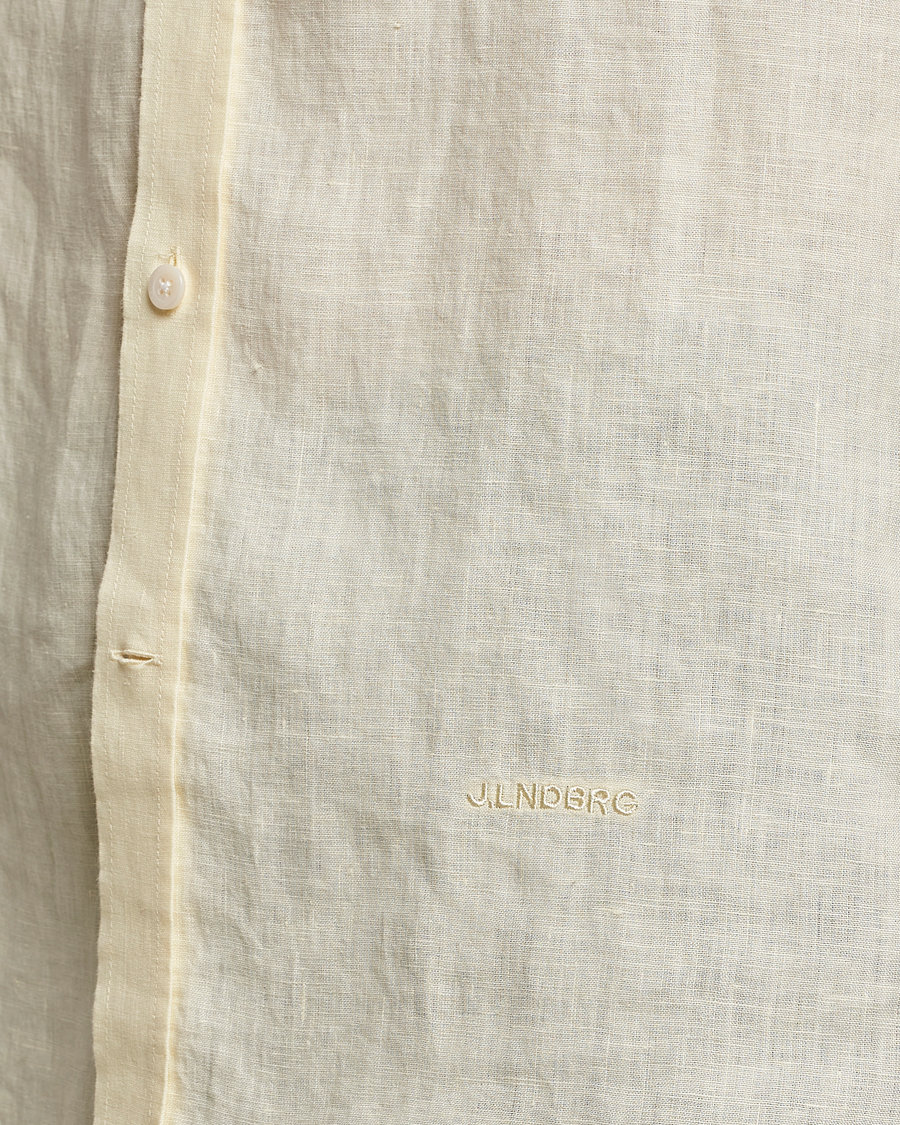 Herre | Skjorter | J.Lindeberg | Clean Linen Slim Shirt Pear Sorbet