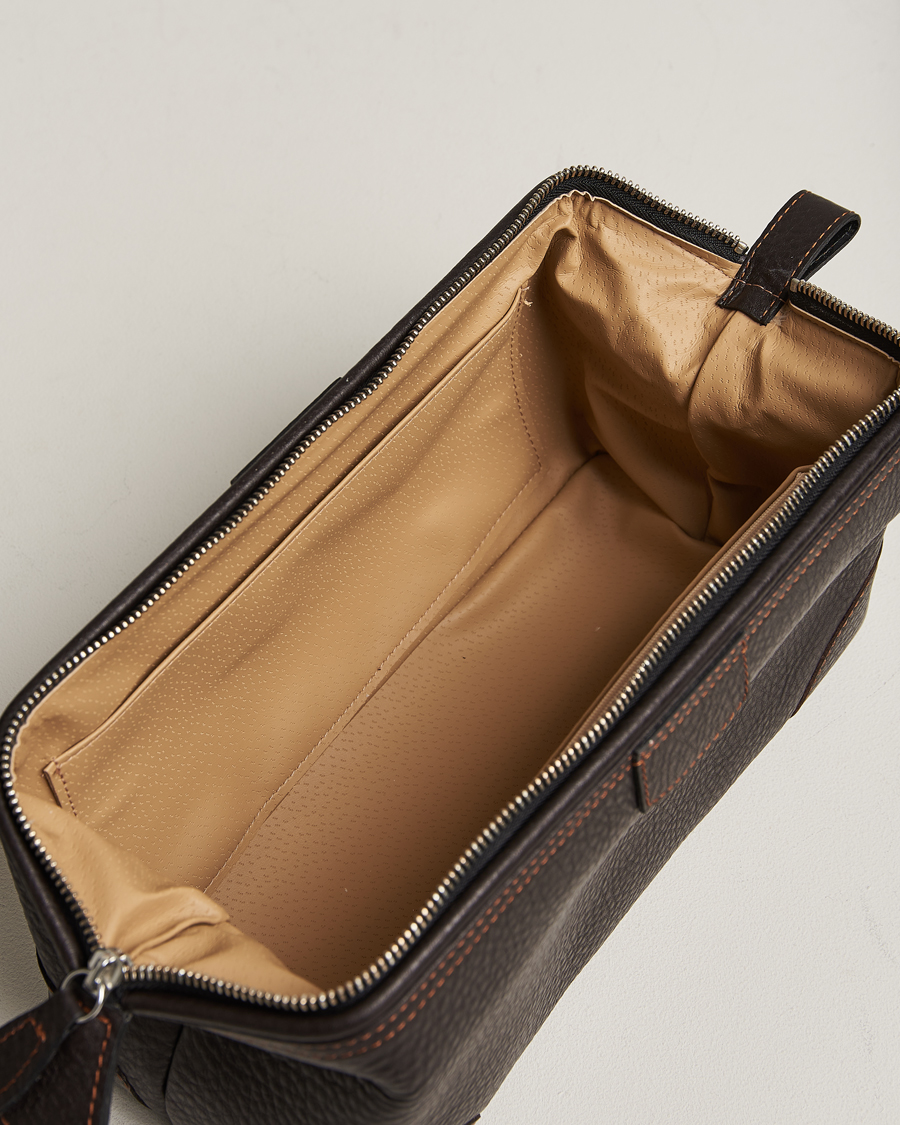 Herre | Vesker | F. Hammann | Large Washbag Dark Brown