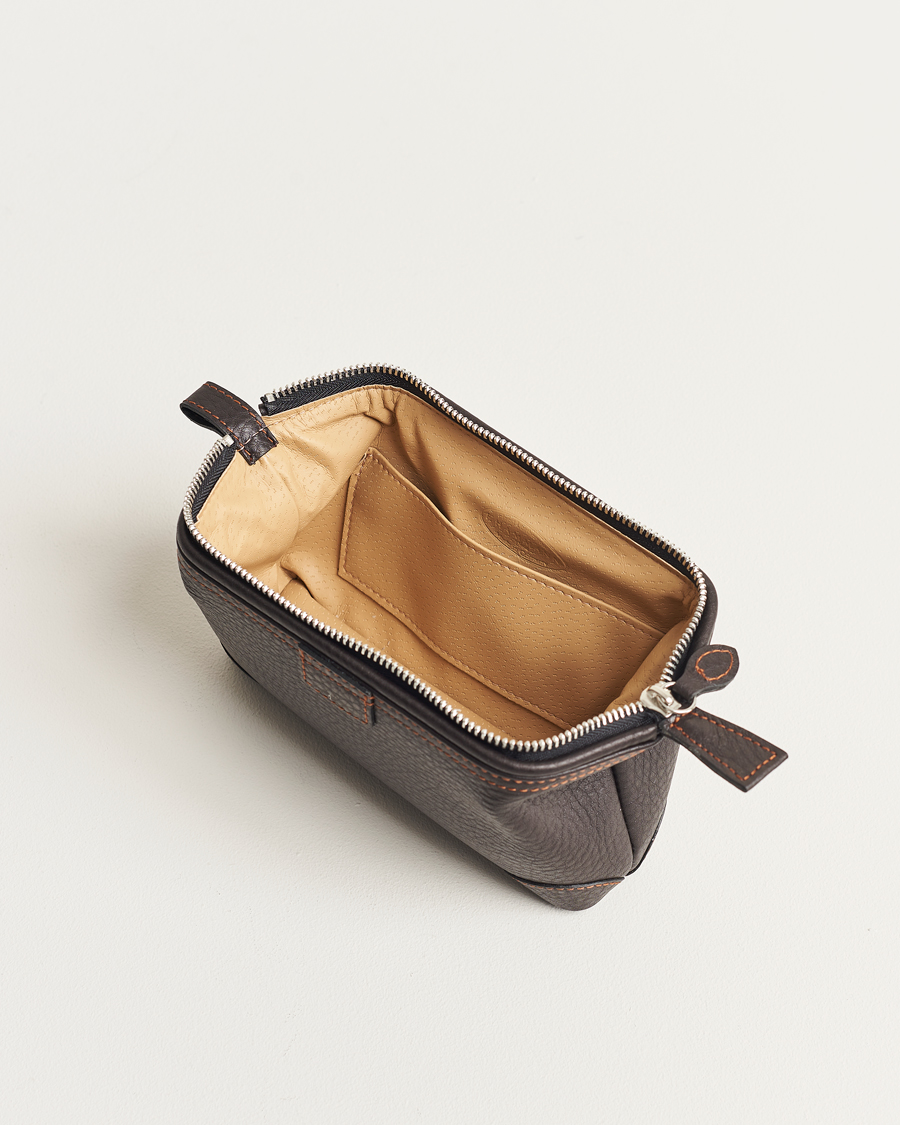 Herre | Vesker | F. Hammann | Small Washbag Dark Brown