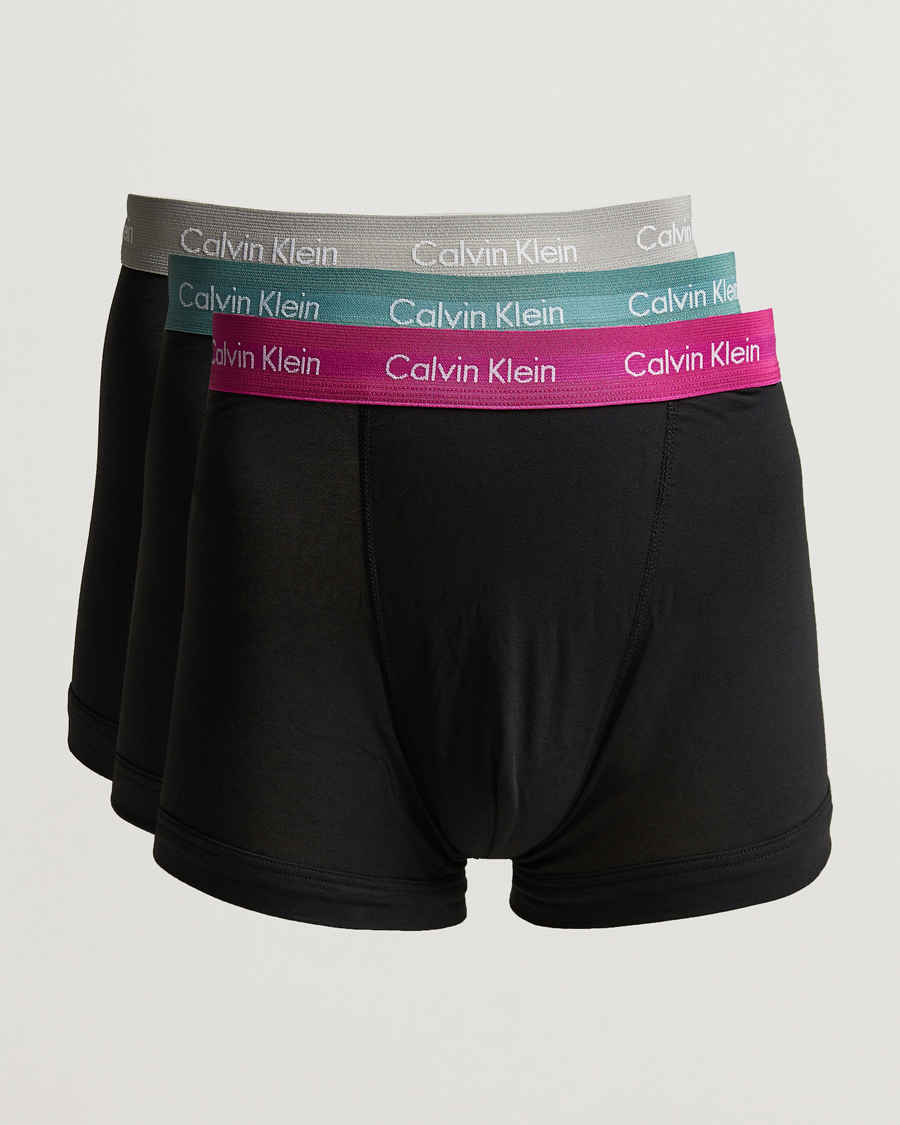 Herre | Undertøy | Calvin Klein | Cotton Stretch 3-Pack Trunk Pink/Grey/Green