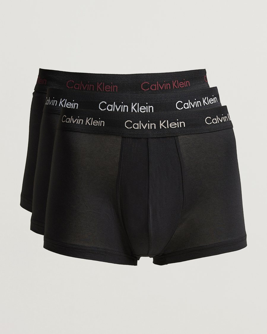 Herre | Undertøy | Calvin Klein | Cotton Stretch 3-Pack Low Rise Trunk Black