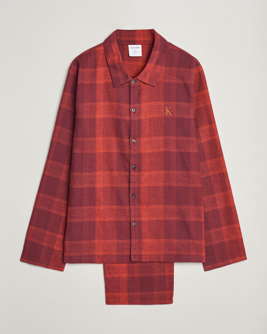 Herre | Pyjamaser og badekåper | Calvin Klein | Cotton Checked Pyjama Set Red