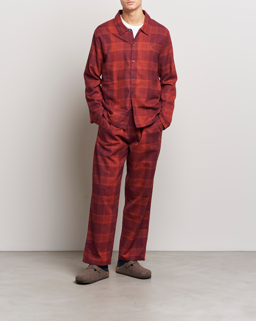 Herre | Pyjamaser og badekåper | Calvin Klein | Cotton Checked Pyjama Set Red