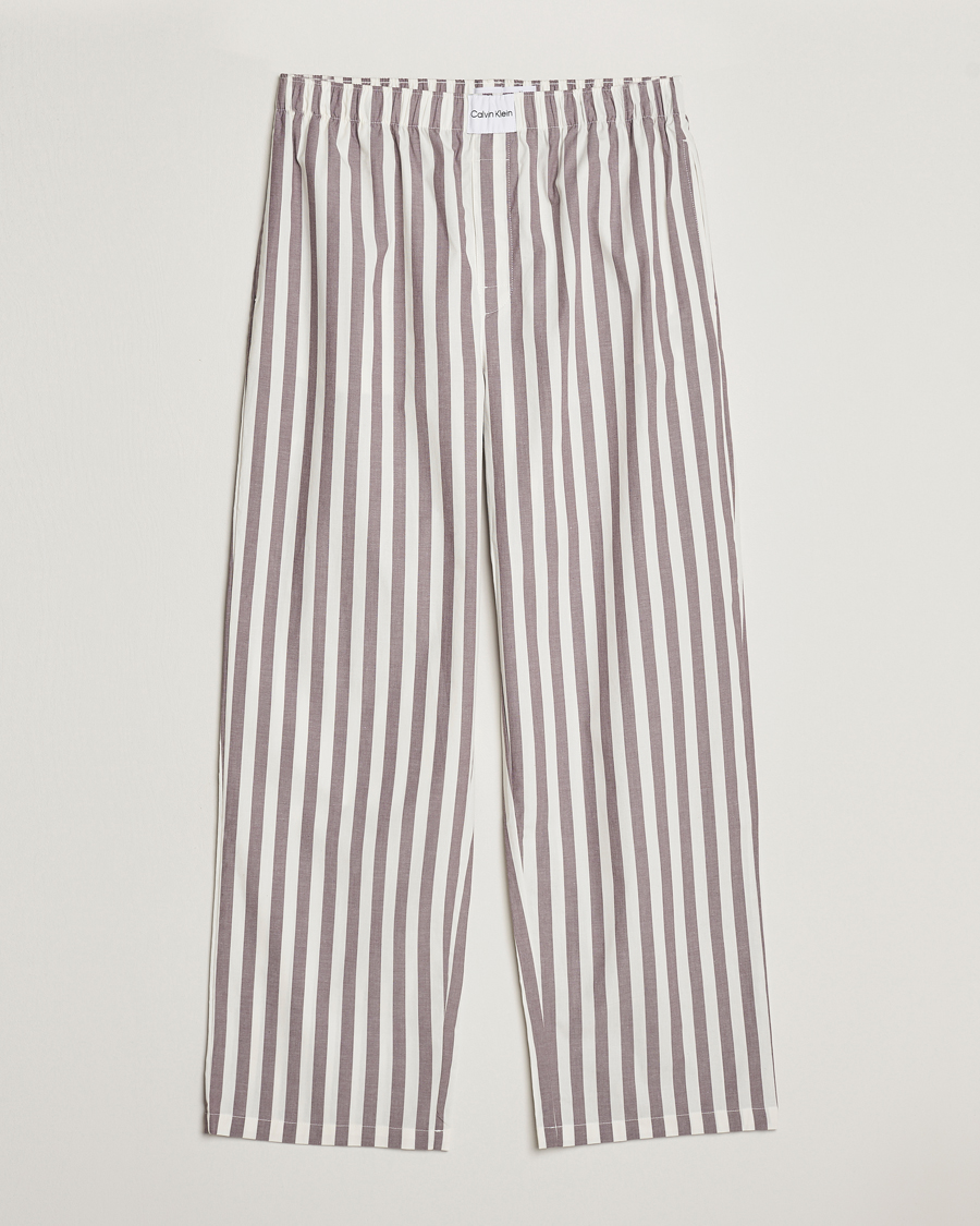 Herre | Pyjamaser og badekåper | Calvin Klein | Cotton Striped Pyjama Pants White/Grey