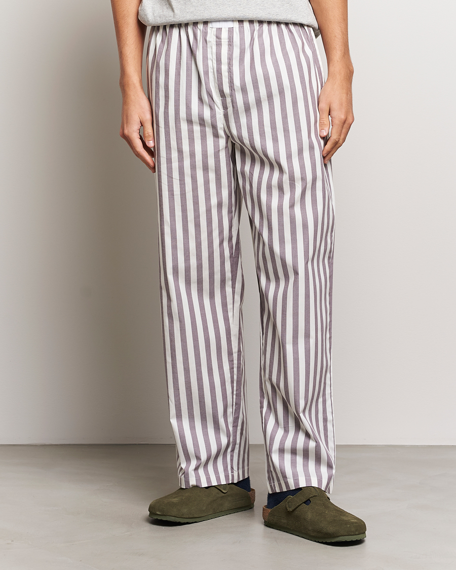 Herre | Pyjamaser og badekåper | Calvin Klein | Cotton Striped Pyjama Pants White/Grey