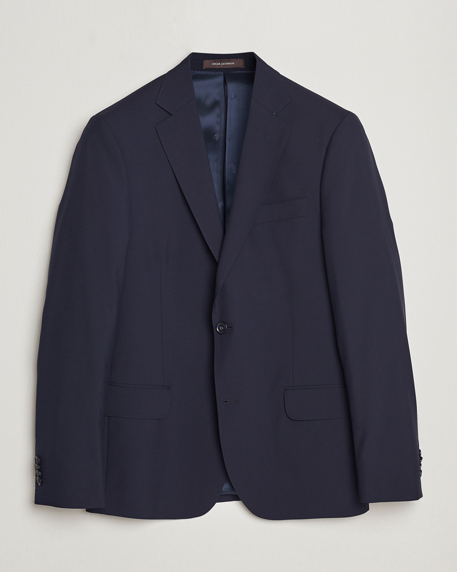 Herre | Dressjakker | Oscar Jacobson | Edmund Wool Blazer Blue