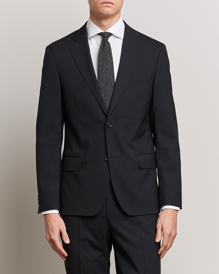 Herre | Klær | Oscar Jacobson | Edmund Wool Blazer Black