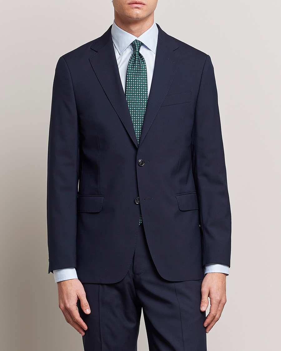 Herre | Dressjakker | Oscar Jacobson | Falk Wool Blazer Blue